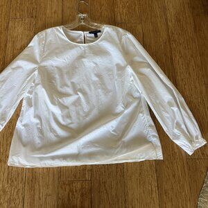 Banana Republic White 100% Cotton Blouse, Long Sleave, Size XL
